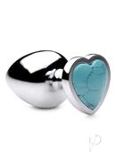 Booty Sparks Gemstones Turquoise Heart Anal Plug - Large -...